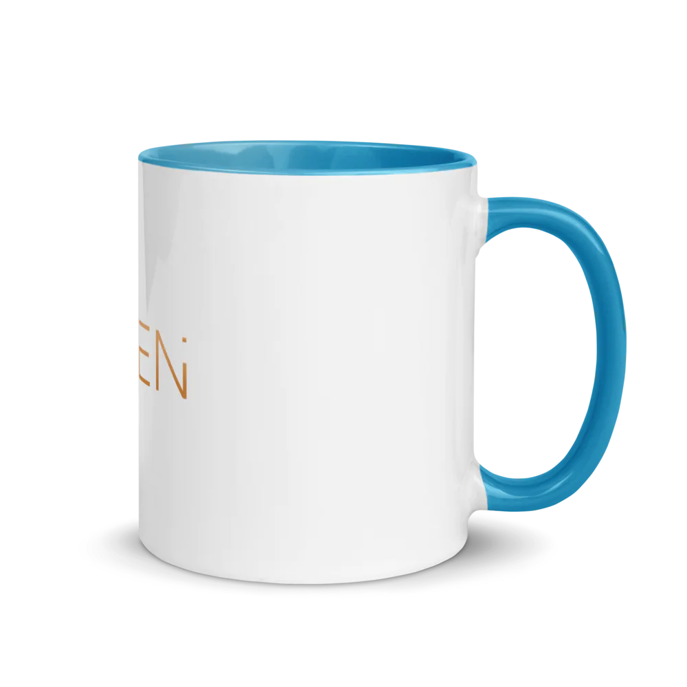 White Ceramic Mug with Color Inside