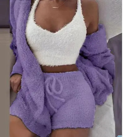 New Women's Plush Loungewear Set