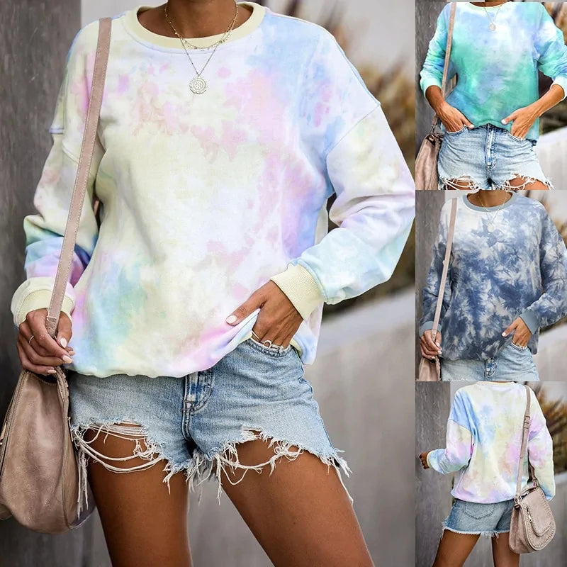 Autumn Tie Dye Printed Hoodie