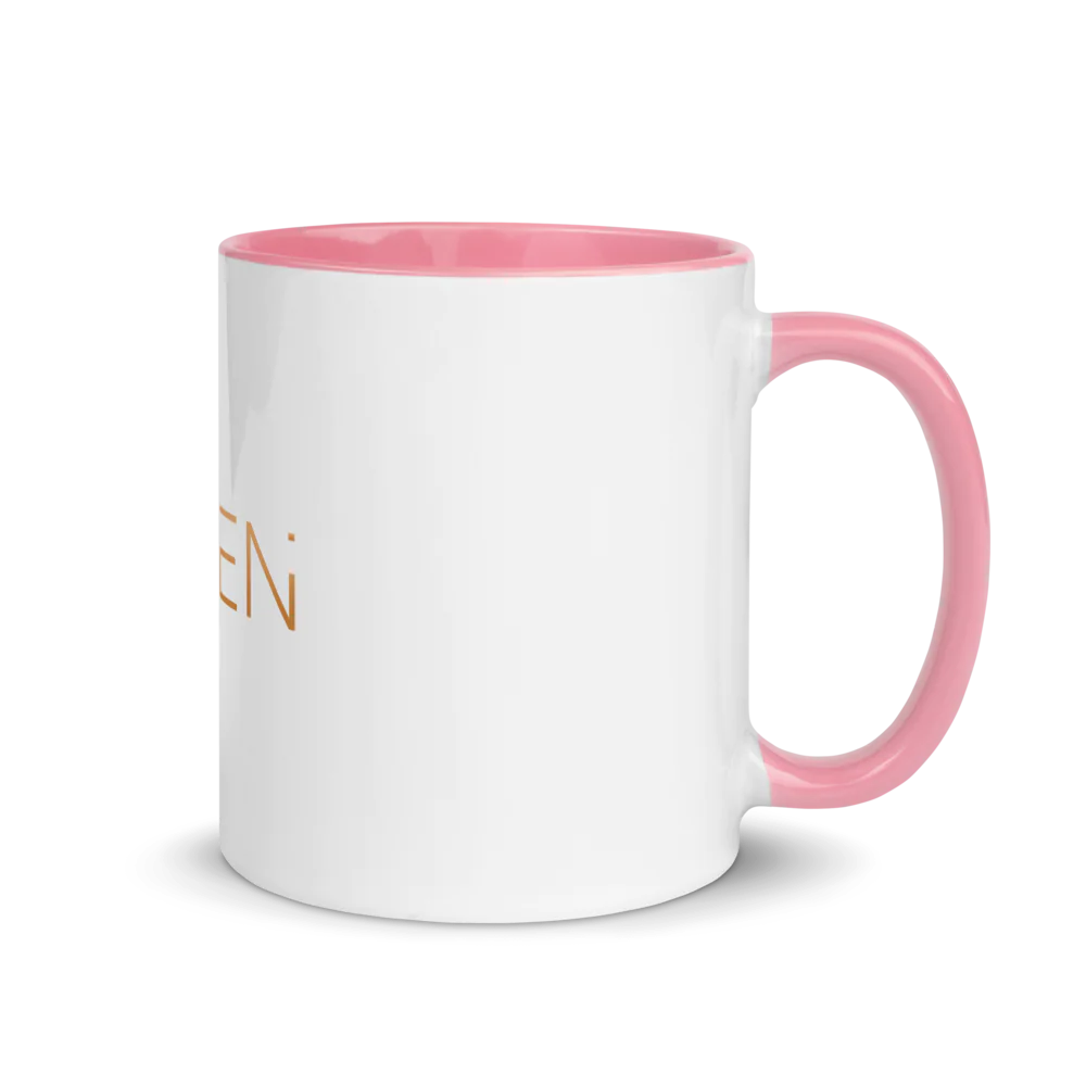 White Ceramic Mug with Color Inside