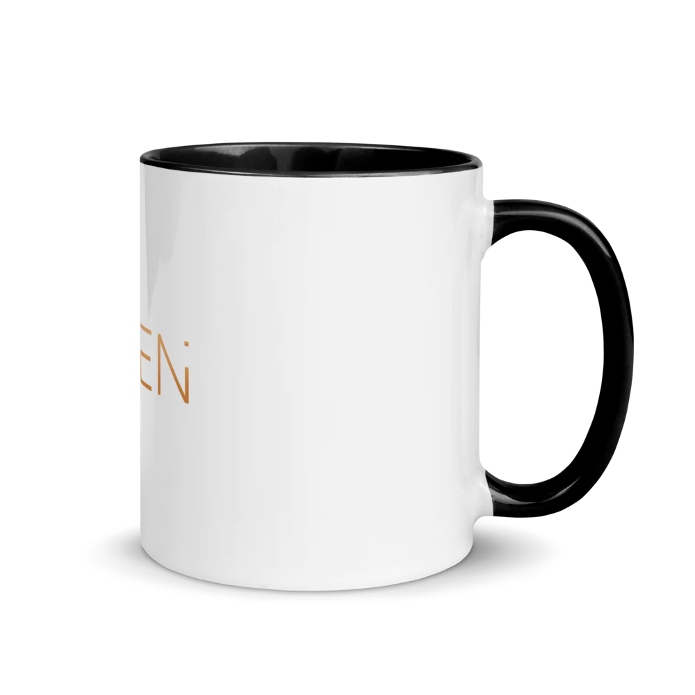 White Ceramic Mug with Color Inside