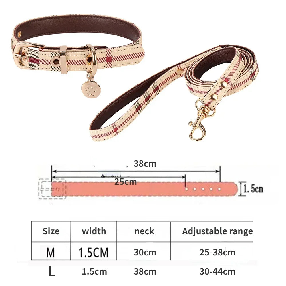 Leather Pet Collar Set