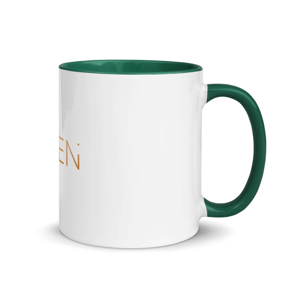 White Ceramic Mug with Color Inside