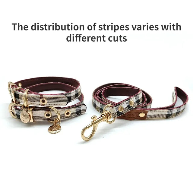 Leather Pet Collar Set