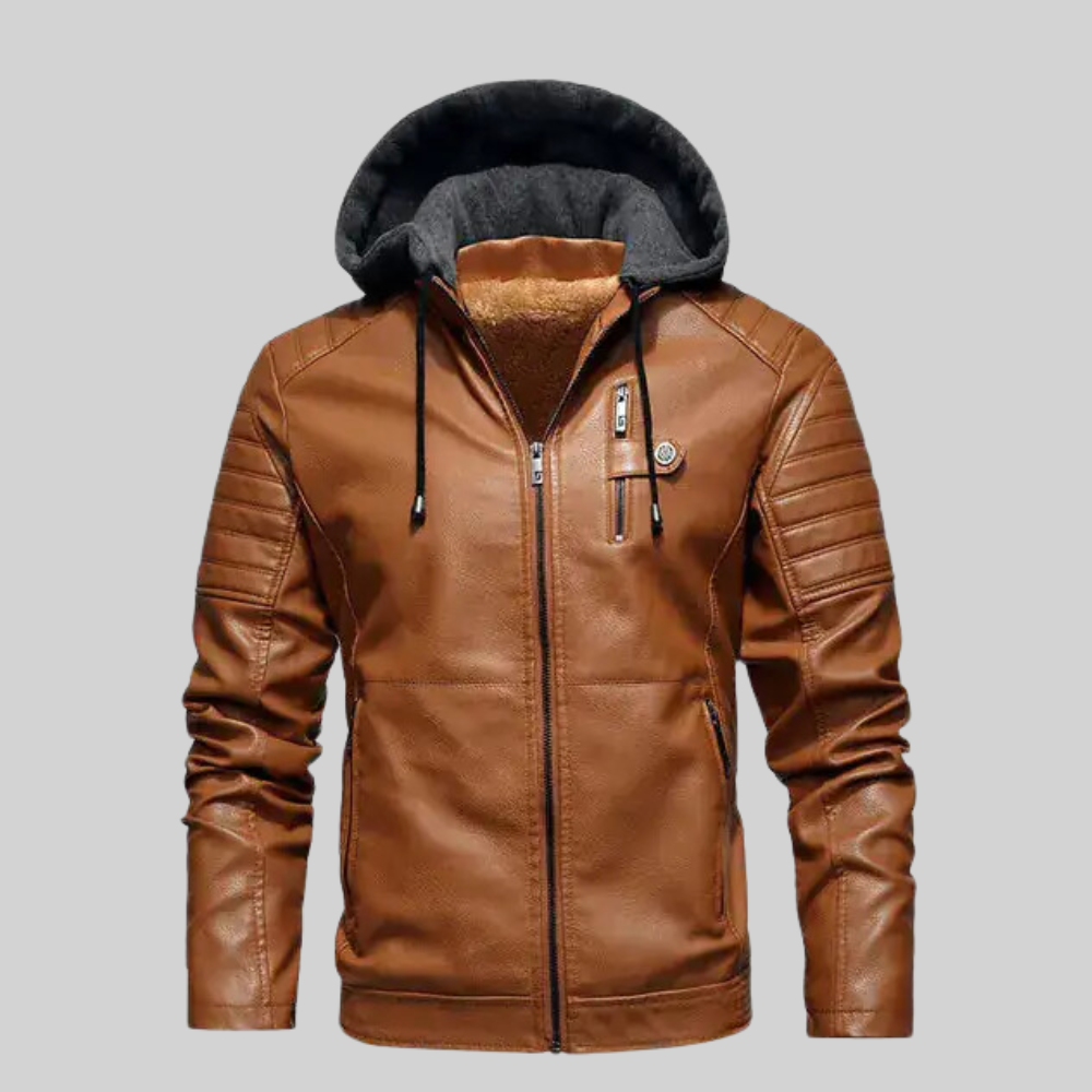 Men's Hooded Leather Jackets