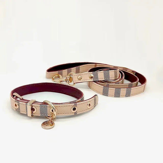 Leather Pet Collar Set