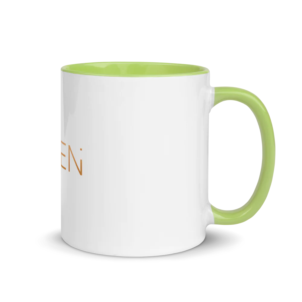 White Ceramic Mug with Color Inside