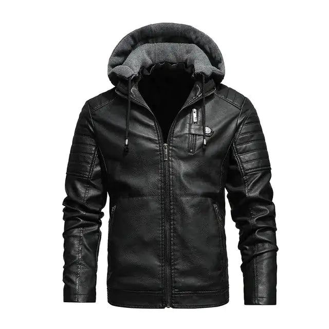 Men's Hooded Leather Jackets