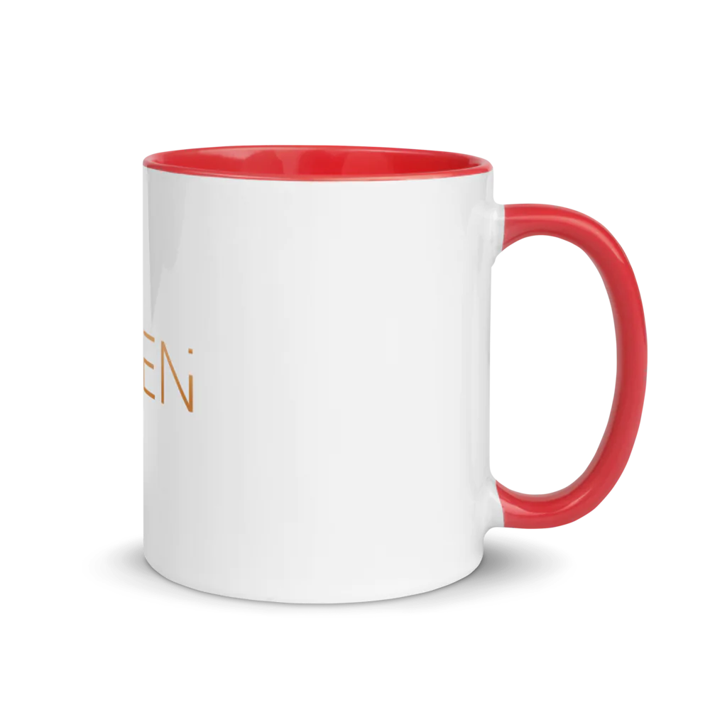 White Ceramic Mug with Color Inside