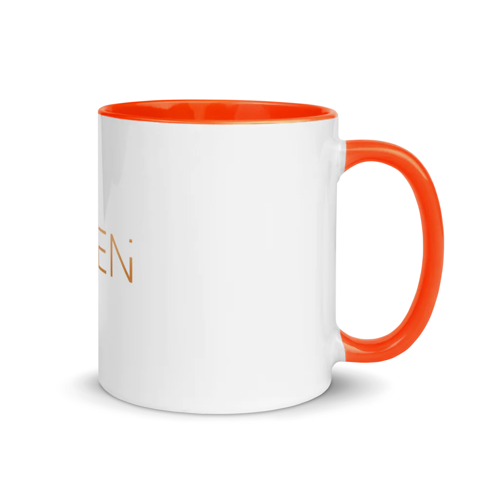 White Ceramic Mug with Color Inside