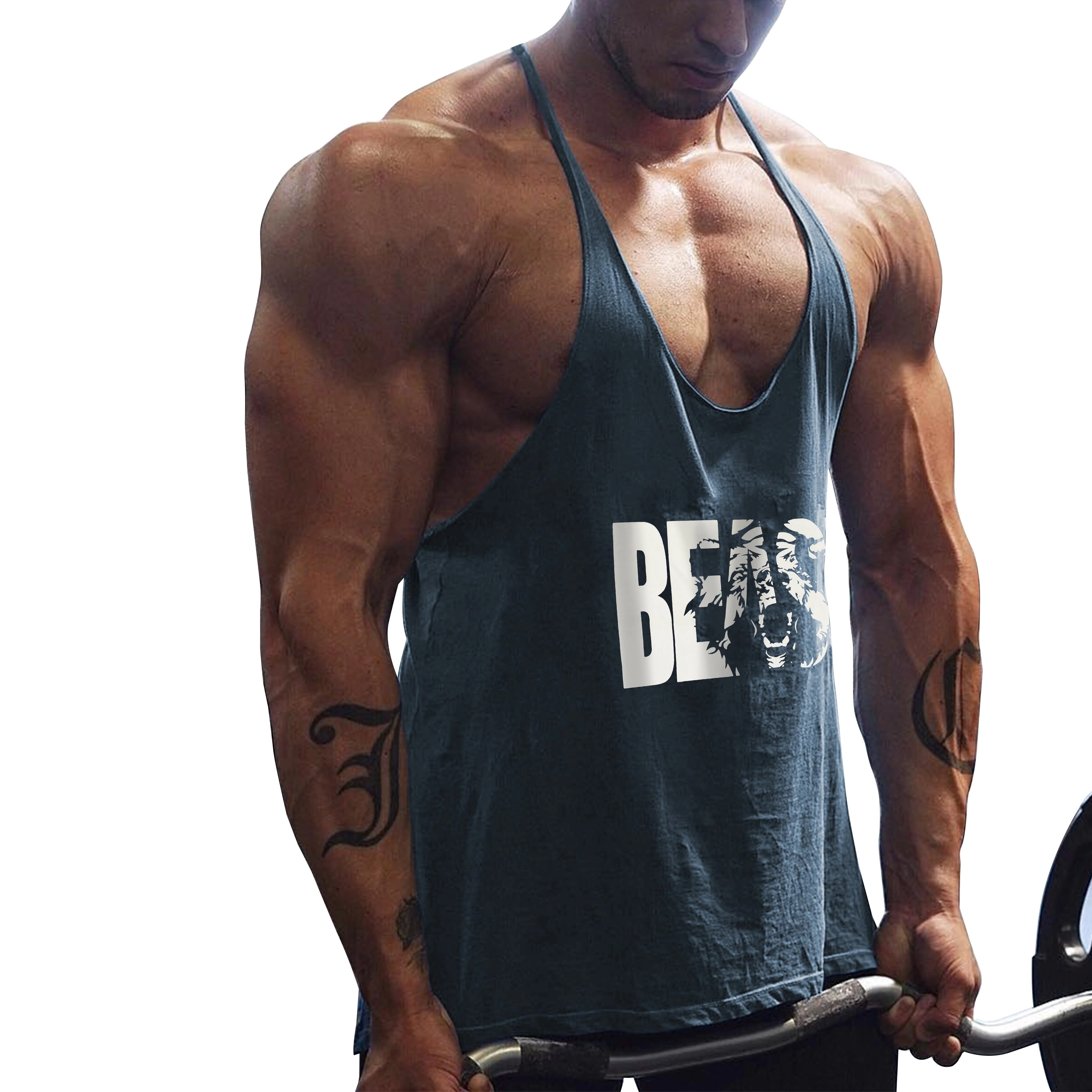 Men's Workout Printed Tank Tops