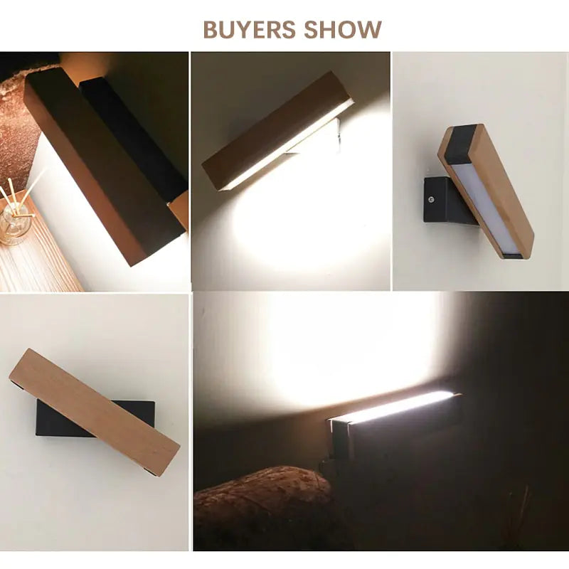 Wooden LED Wall Lamp