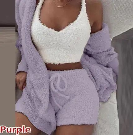 New Women's Plush Loungewear Set